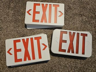 Lot Of 3 Exit Signs.