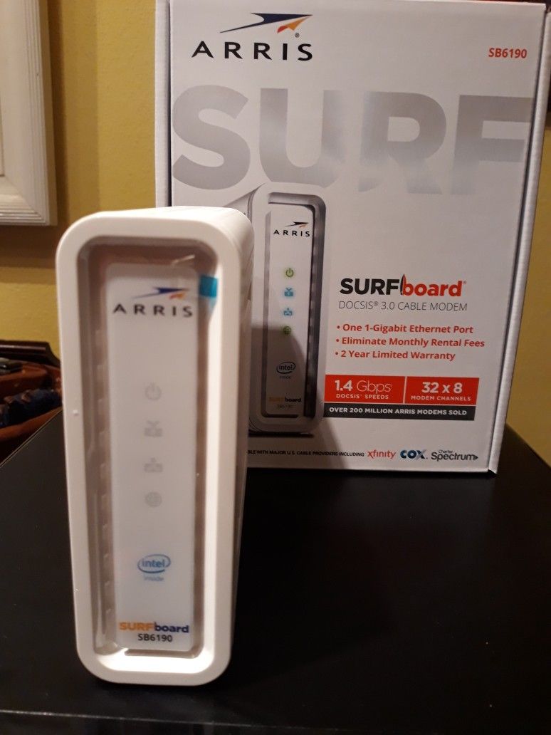 Arris Surfboard DOCSIS 3.0 CABLE MODEM Model SB6190 Energy Efficient