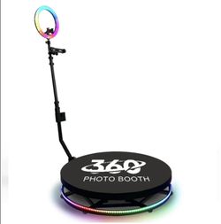 39.4 Inch 360 Photo Booth Machine, Fits 4- 5 People with

control post