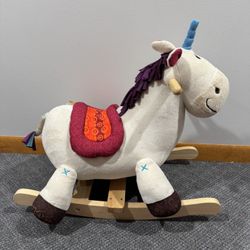 B toys, unicorn rocking toy