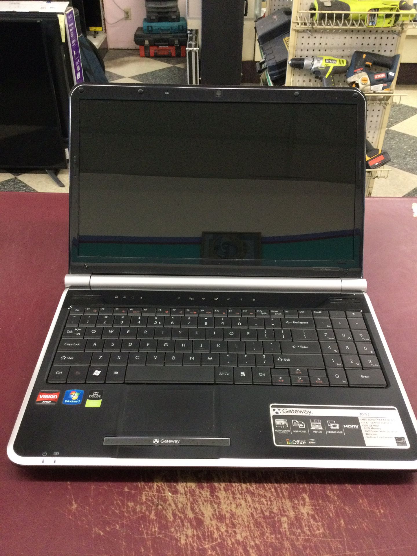 16” Gateway Laptop Computer NOT WORKING PARTS OR REPAIR