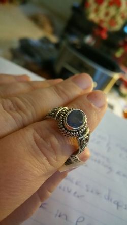 Tanzanite sterling silver ring