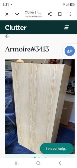 Light Wood-Look Armoire / Storage Cabinet