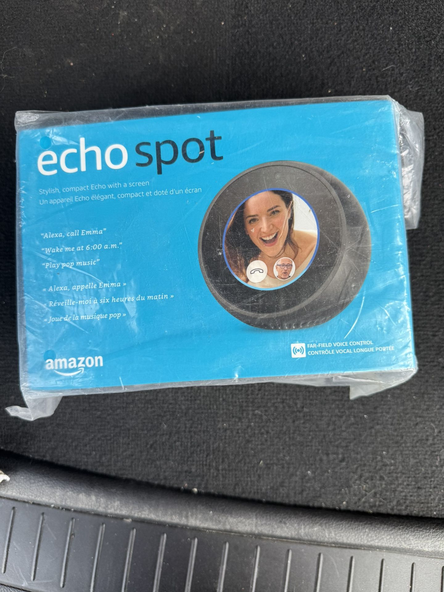 Echo Spot - Smart Alarm Clock with Alexa - Black
