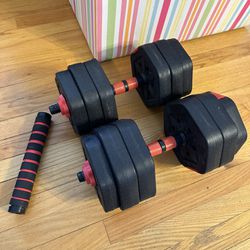 Weights Dumbbells Set of 2, 66LB Adjustable Dumbbell Barbell Weight