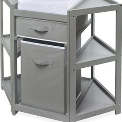 Corner Diaper Changing Table (Gray)