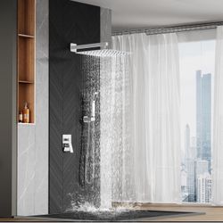 12 Inch Brushed Nickel Sunrise Shower System 