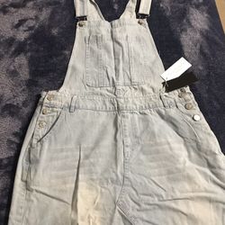 L Light Blue Skirt Overalls