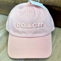 NEW ~ COACH Embroidered Adjustable Hat Cap in Blush/ Pink - NWT