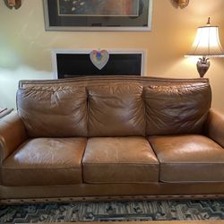 LEATHER SOFA & LOVESEAT