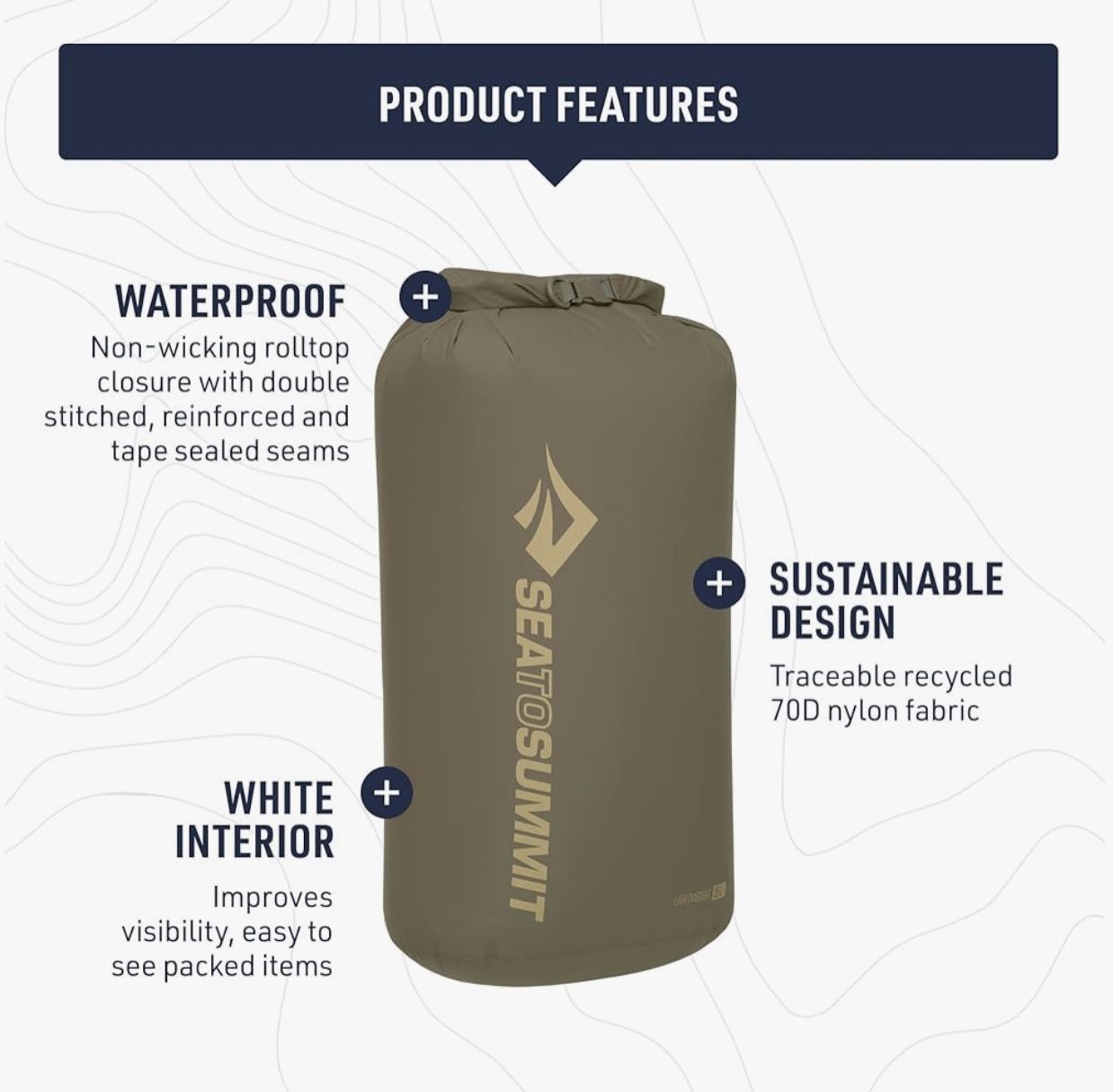 Sea to Summit Lightweight Dry Bag, Multi-Purpose Dry Storage
