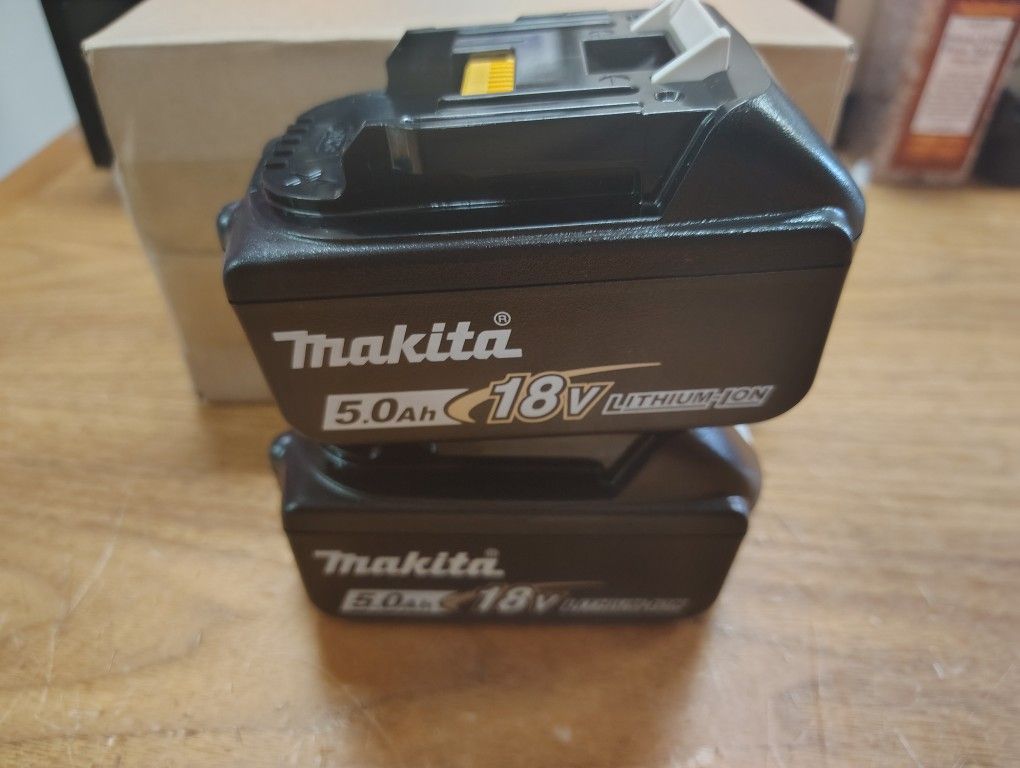 Makita Two 5.0ah Batteries