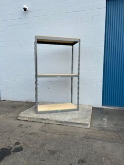 Shelving 48 in W x 24 in D American Made 3 Teir Used Heavy Duty Steel Boltless Storage Rack Delivery Available