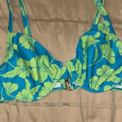 Plus Size Floral Print Bikini Top, Size 2XL 
