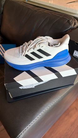 Adidas Ultrarun 5 white blue running shoes US 8
