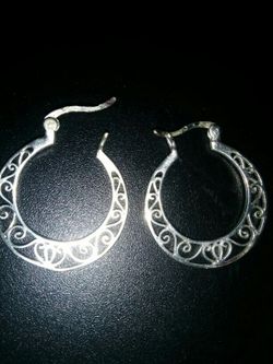 Sterling silver hoop earrings
