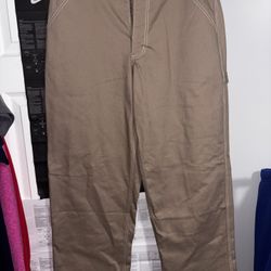 NWT Nike Life Mens Size 32 Straight Leg Heavy Canvas Beige Carpenter Pants NEW