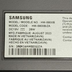 SAMSUNG ULTRA SLIM SOUNDBAR WITH WIRELESS SUBWOOFER AND REMOTE HW-S800B