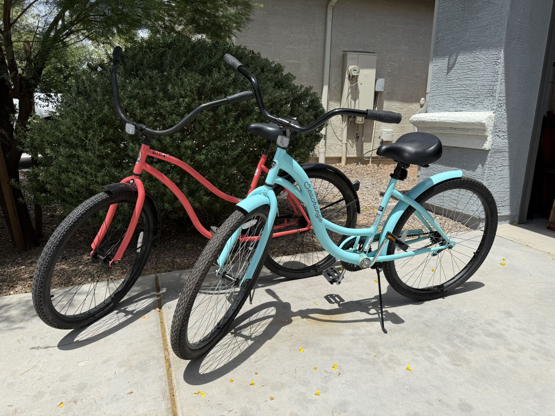 Siesta Beach Cruiser Bicycles+Bike Rack Stand