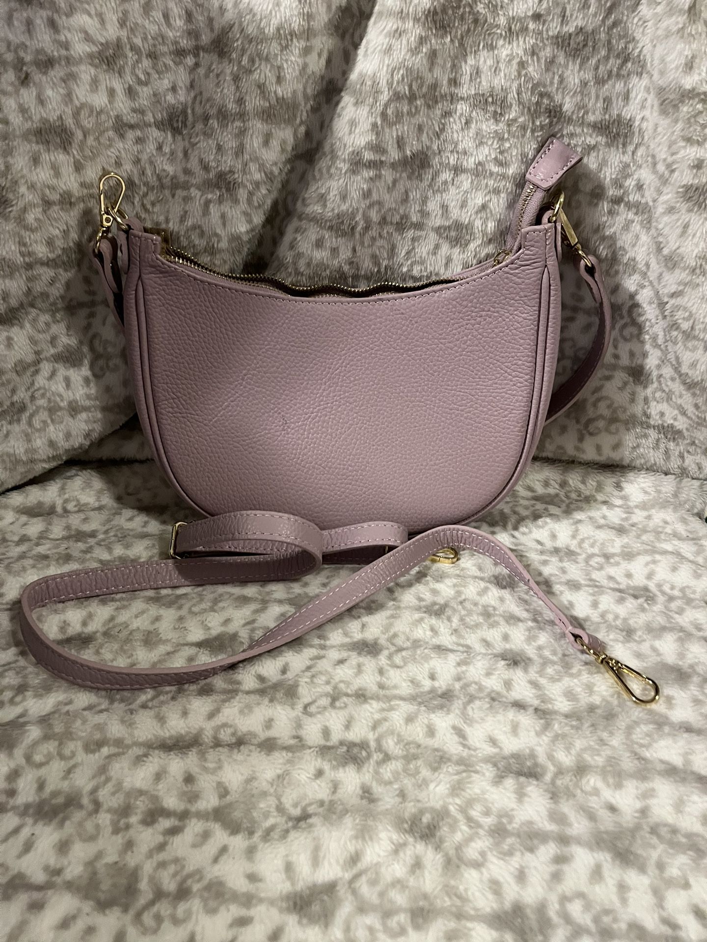 Lavander crossbody Leather Purse
