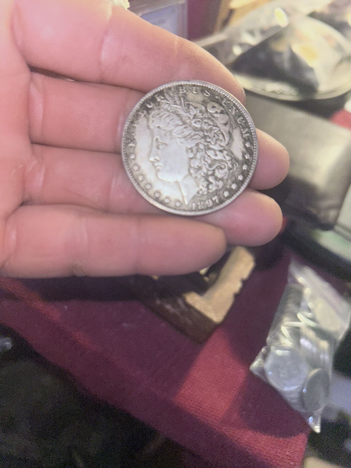 1897  O Silver, Morgan, Dollar But At Yard Sale