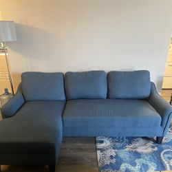 Sectional Sofa Couch Blue