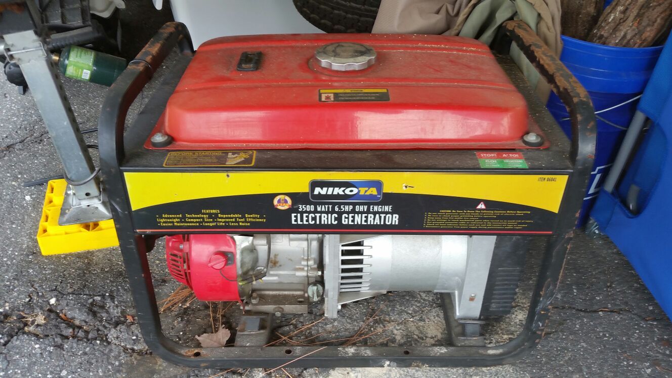 Generator, Nikota 3500 watt 6.5HP OHV Engine electric generator
