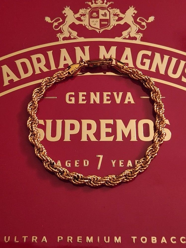 Vintage 18k 18 Karat Gold Plated Sterling Silver Bracelet Never Worn