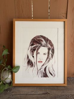 Vintage Mid Century framed art print