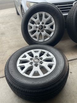 Toyota 17 inch rims and Toyo Open Country tires