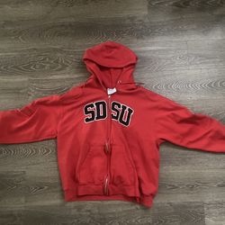 SDSU red zip hoodie
