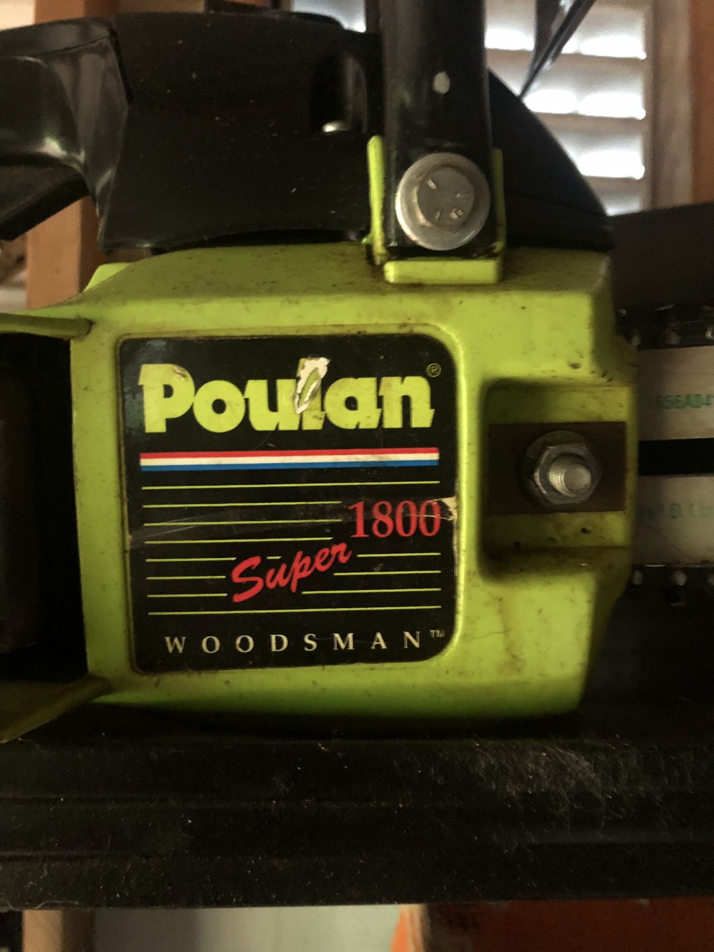 Poulan Super 1800 Woodsman. Vintage 18” Chain.
