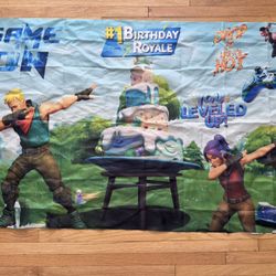 Fortnite Backdrop and Birthday Banner