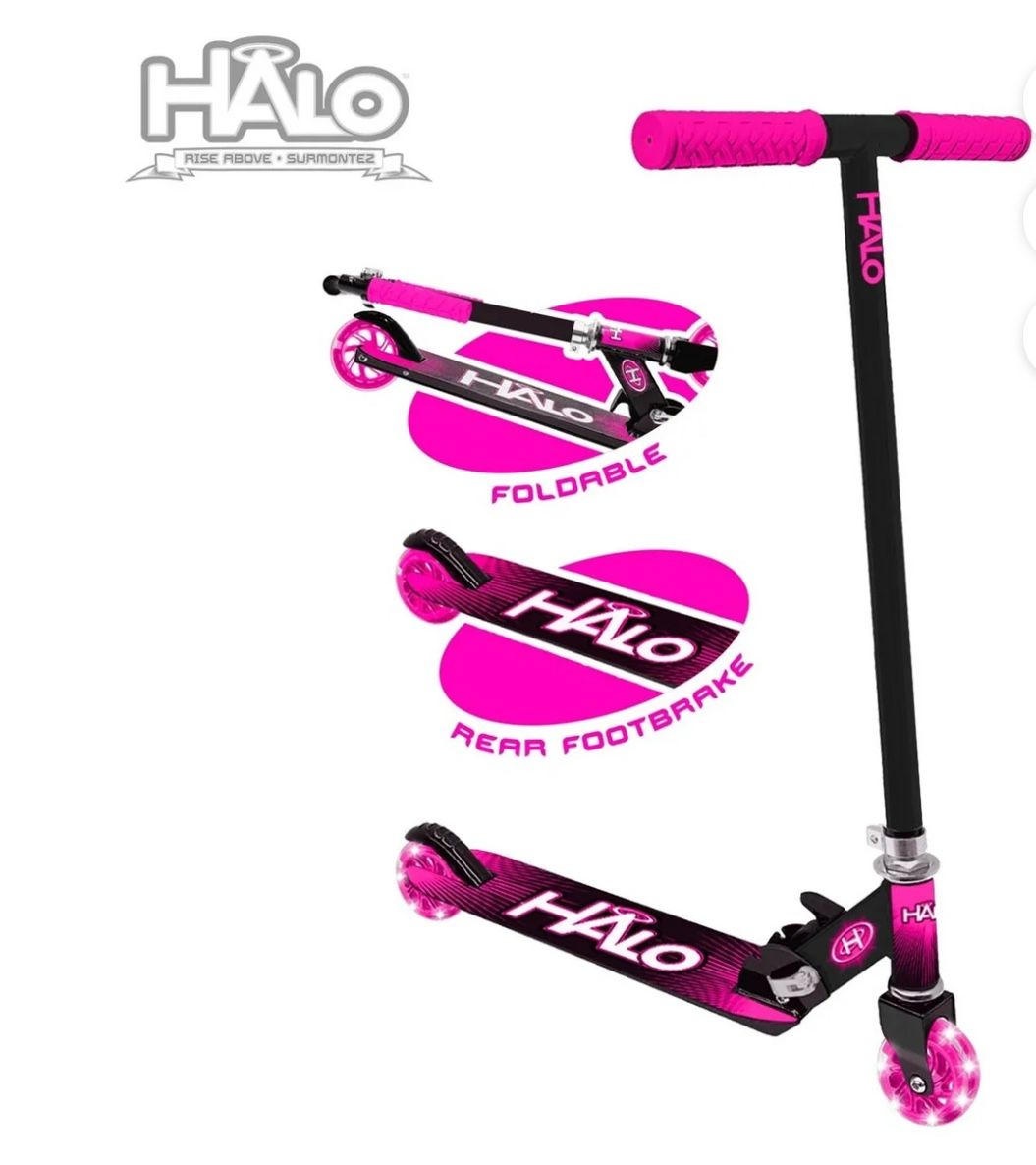 HALO SCOOTER PINK AND BLACK