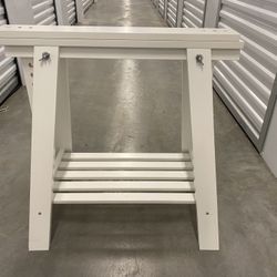 FINNVARD Trestle with shelf, white - Ikea