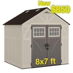 🛠️ Suncast Tremont  8x7 Outdoor Storage Shed – BRAND NEW – Heavy-Duty Resin 
