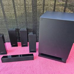 Sony Surround Sound System SS-WSB102 Subwoofer With 5 Speakers - Black