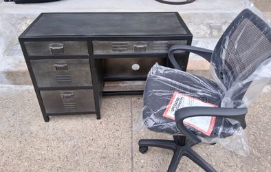 Small desk and new chair