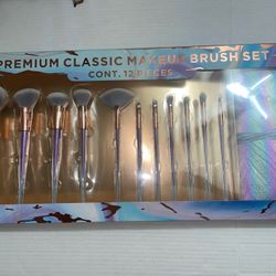 12pc Premium Classic Makeup Brush Set