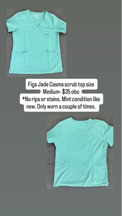 FIGS green scrub top