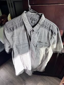 Gray Button Up Shirt For Men 