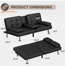 black Futon couch Like new