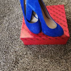 GUESS.  Royal Blue Heels