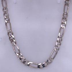 925 Sterling Silver Figaro Link Chain, 24”