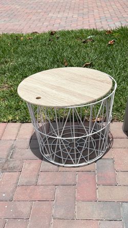 Wire Basket Table