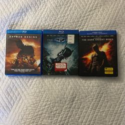 Christopher Nolan’s The Dark Knight Trilogy Blu-Ray; ALL extra Discs Included.