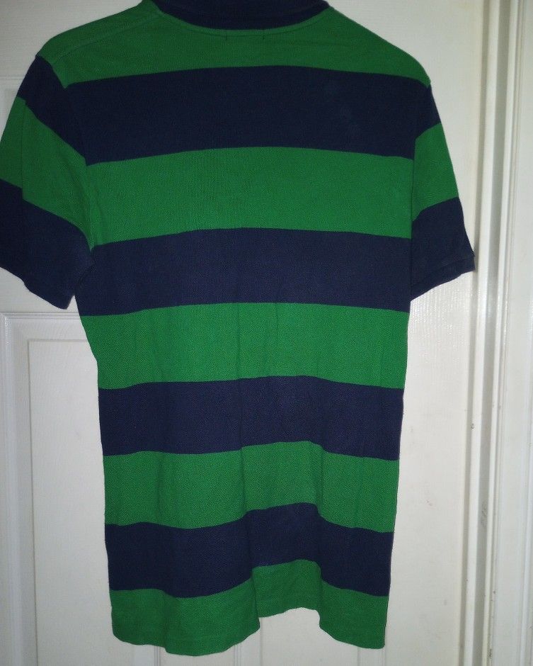Polo Ralph Lauren Boys Short Sleeve Shirt Green/Black Size XL(18-20)