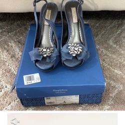 Women's Blue Slingback Heels