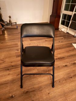 Black folding chair