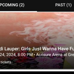 Cyndi Lauper 11/24 Two Tickets Section 106 